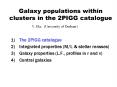 Galaxy populations within clusters in the 2PIGG catalogue PowerPoint PPT Presentation