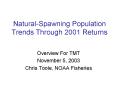 Natural-Spawning Population Trends Through 2001 Returns PowerPoint PPT Presentation