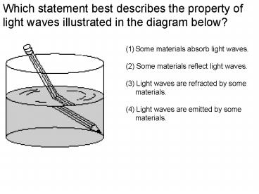 Which statement best describes the property of
