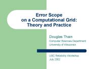 Error Scope on a Computational Grid: Theory and Practice