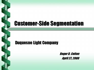 Customer-Side Segmentation