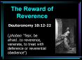 The Reward of Reverence PowerPoint PPT Presentation