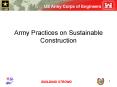 Army Practices on Sustainable Construction PowerPoint PPT Presentation