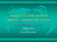 Impact of Globalization on Japanese Language and Culture