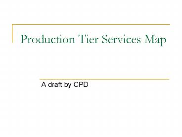 Production Tier Services Map