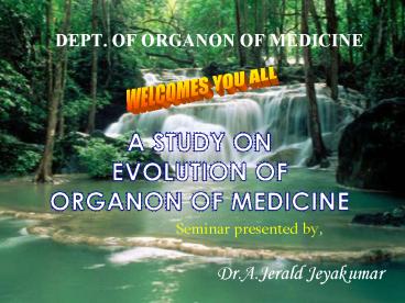 Seminar presented by,