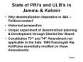 State of PRIs and ULBs in Jammu PowerPoint PPT Presentation