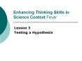 Enhancing Thinking Skills in Science Context Fever PowerPoint PPT Presentation