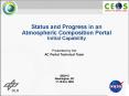 Status and Progress in an Atmospheric Composition Portal Initial Capability PowerPoint PPT Presentation