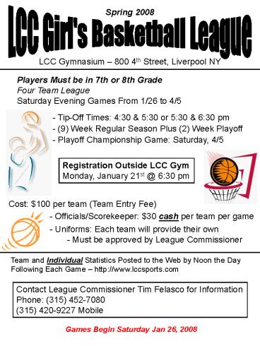 LCC Girl's Basketball League