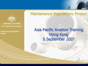 Maintenance Regulations Project