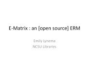 E-Matrix : an [open source] ERM