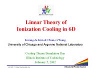 Linear Theory of Ionization Cooling in 6D