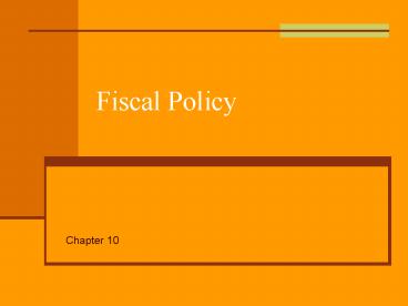 Fiscal Policy