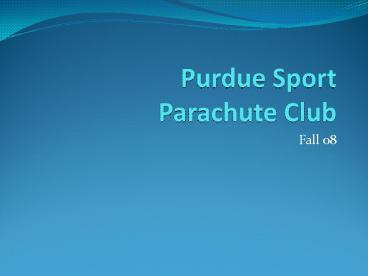 Purdue Sport Parachute Club