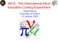 MICE: The International Muon Ionization Cooling Experiment PowerPoint PPT Presentation