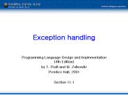 Exception handling