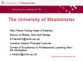 The University of Westminster PowerPoint PPT Presentation