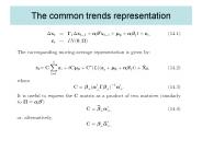 The common trends representation
