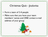 Christmas Quiz - Jouluvisa