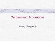 Mergers and Acquisitions