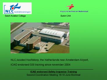 ICAO endorsed Safety Inspector Training