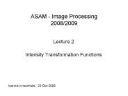 ASAM Image Processing 20082009