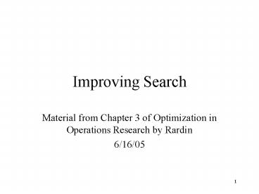 Improving Search