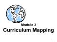 Module 3 Curriculum Mapping PowerPoint PPT Presentation