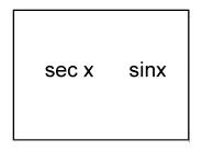 sec x sinx