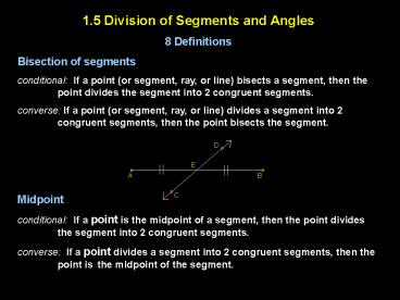 1'5 Division of Segments and Angles