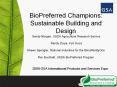 BioPreferred Champions: Sustainable Building and Design Sandy Morgan, USDA Agricultural Research Service  Randy Doyle, Fort Hood Shawn Spengler, National Industries for the Blind/AbilityOne Ron Buckhalt, USDA BioPreferred Program PowerPoint PPT Presentation