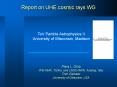 Report on UHE cosmic rays WG PowerPoint PPT Presentation