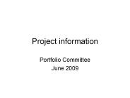 Project information