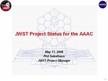 JWST Project Status for the AAAC