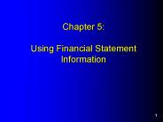 Chapter 5: Using Financial Statement Information