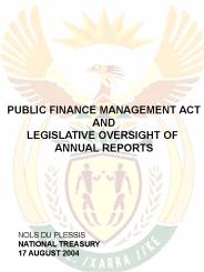 PUBLIC FINANCE MANAGEMENT ACT
