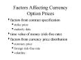 Factors Affecting Currency Option Prices PowerPoint PPT Presentation