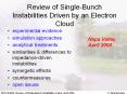 Review of Single-Bunch Instabilities Driven by an Electron Cloud PowerPoint PPT Presentation