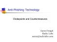 Anti-Phishing Technology PowerPoint PPT Presentation