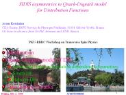 SIDIS asymmetries in QuarkDiquark model for Distribution Functions