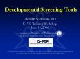 Developmental Screening Tools PowerPoint PPT Presentation