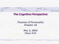 The Cognitive Perspective PowerPoint PPT Presentation