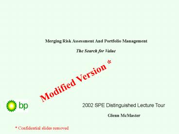 Merging Risk Assessment And Portfolio Management