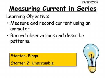 Measuring Current in Series