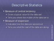 Descriptive Statistics