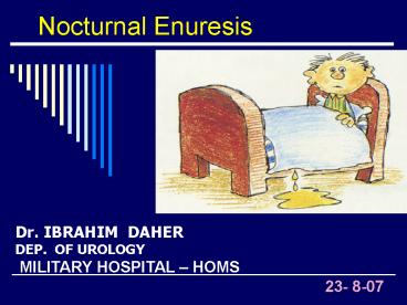Nocturnal Enuresis