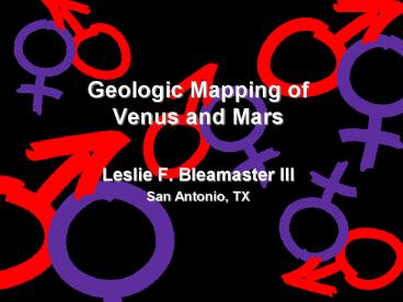 Geologic Mapping of Venus and Mars