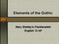 Elements of the Gothic PowerPoint PPT Presentation
