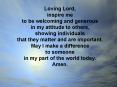 Loving Lord, inspire me to be welcoming and generous in my attitude to others, showing individuals t PowerPoint PPT Presentation